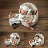 Baby Celebrity Bathrobe Costume, Pillow, slipper & headband O214 | 3M | Brown